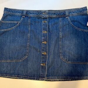 Old Navy Denim Button-Front Mini Skirt 22W Plus